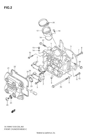 Front Cylinder Head Schematic