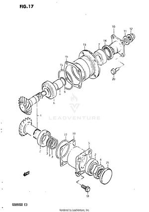 Secondary Drive Gear Schematic