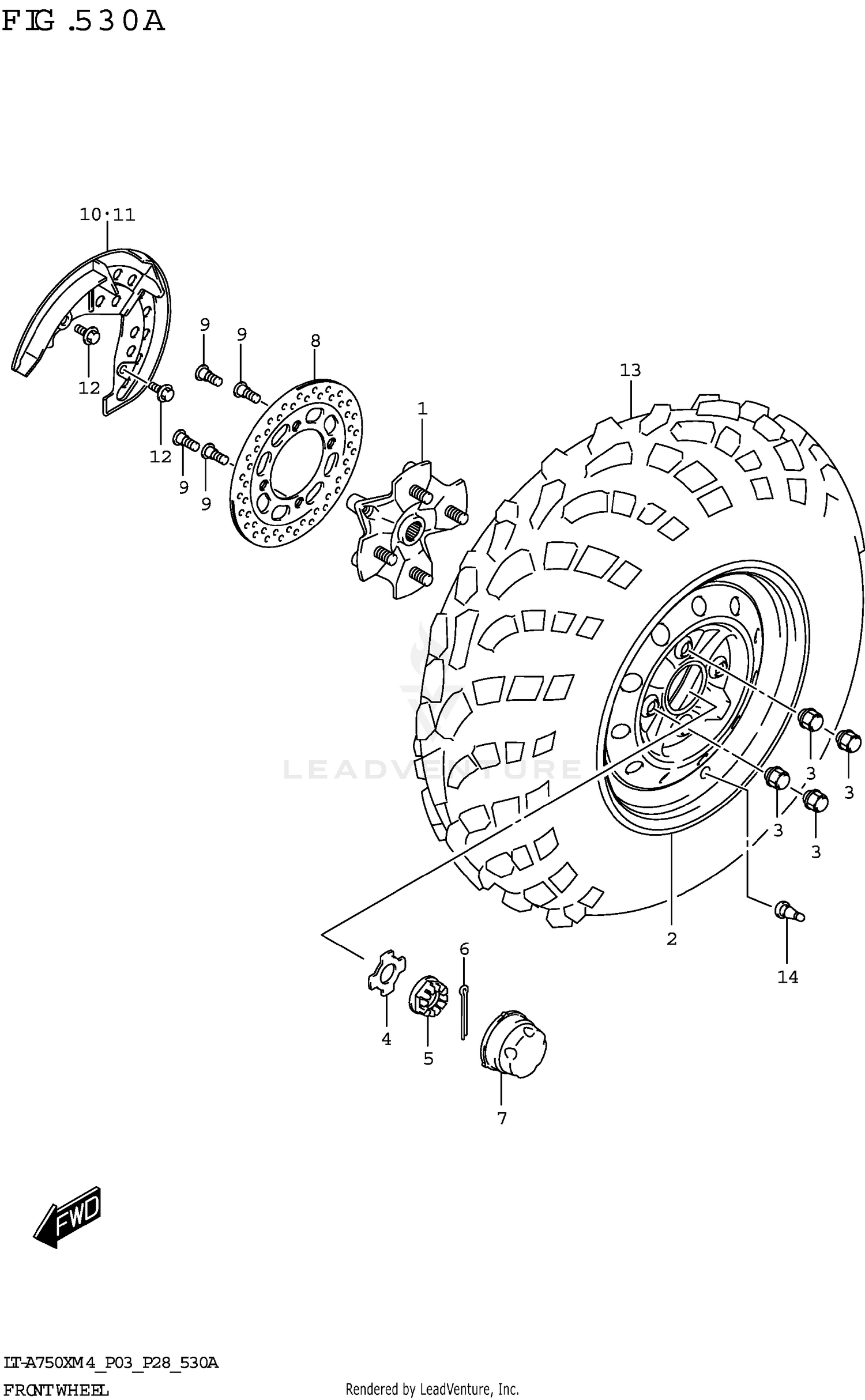 FRONT WHEEL (LT-A750X)