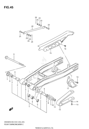 Rear Swinging Arm Schematic