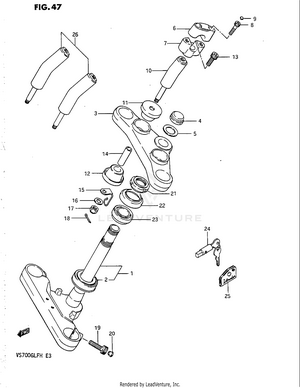 Steering Stem (model G) Schematic