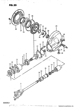 Propeller Shaft - Final Drive Gear Schematic