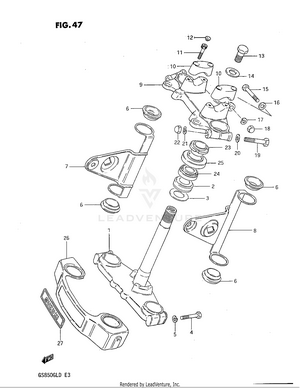 Steering Stem (model D) Schematic