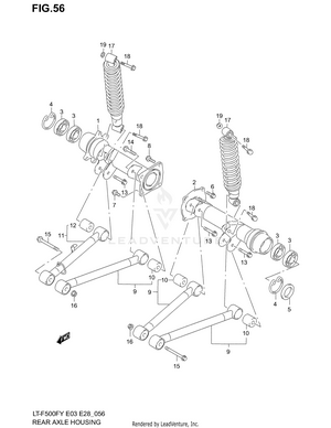 Rear Axle Housing (model W/x) Schematic