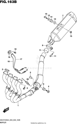Muffler (gsx-r1000l5 E28) Schematic