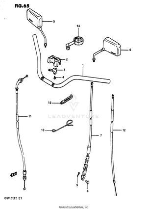 Handlebar (gs1100ed) Schematic