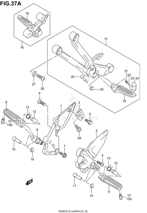 Footrest (sv1000k3/sk4/sk5) Schematic
