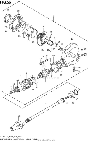 Propeller Shaft/final Drive Gear Schematic