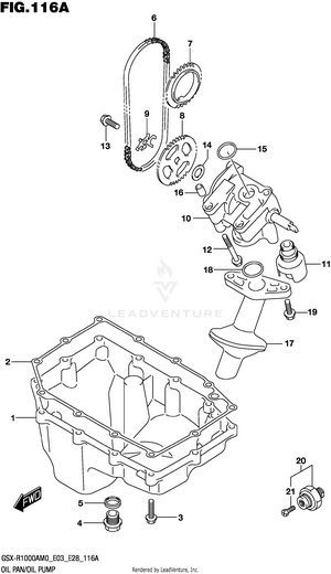 Oil Pan/oil Pump Schematic