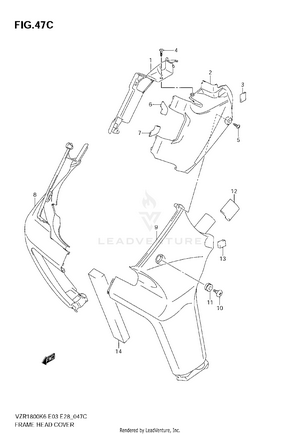Frame Head Cover (model K9) Schematic