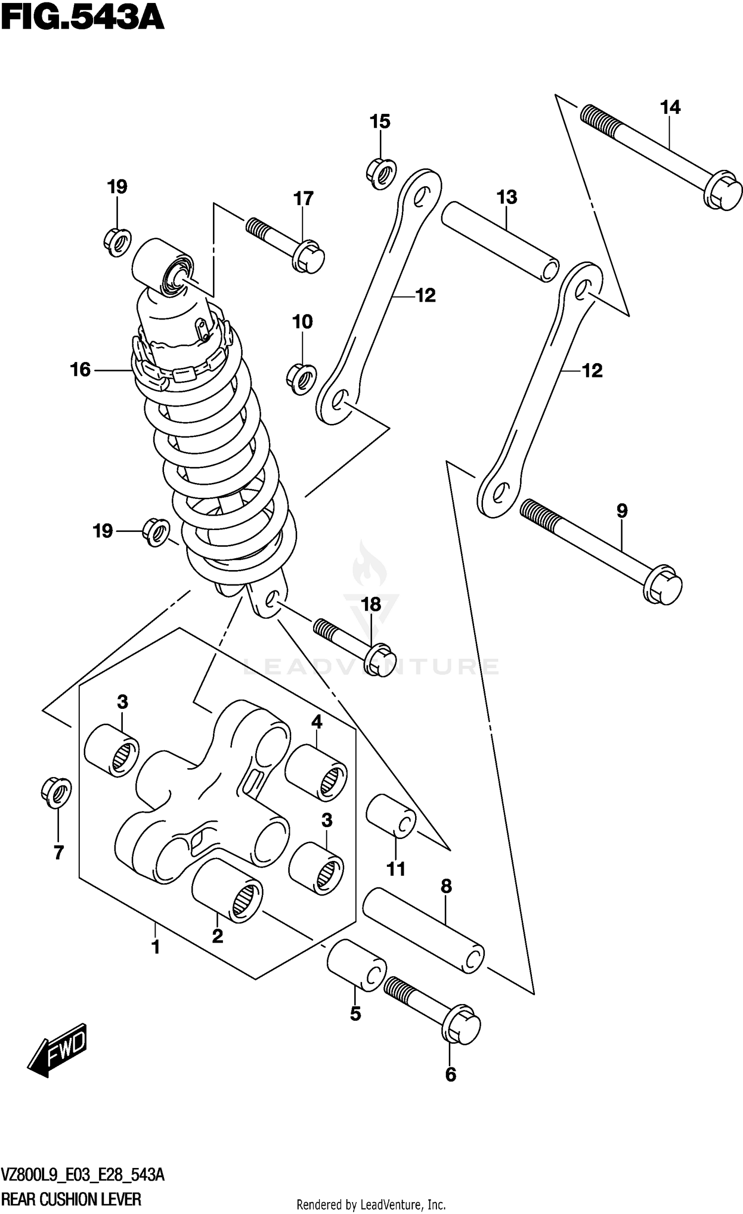 REAR CUSHION LEVER