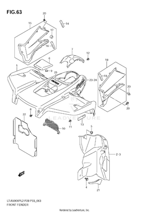 Front Fender (lt-a500xpl2 E33) Schematic
