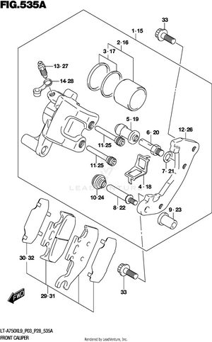Front Caliper Schematic