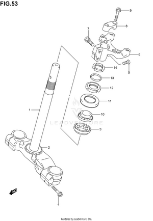 Steering Stem (an400k3/k4/k5/k6) Schematic