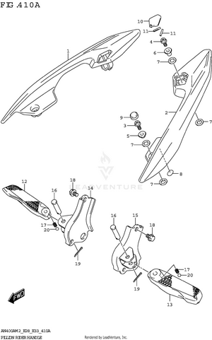 Pillion Rider Handle Schematic