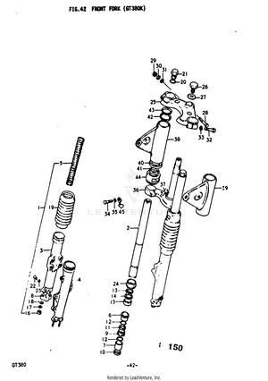Front Fork (gt380k) Schematic