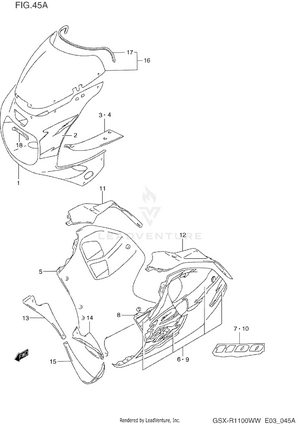 Cowling Body (model R M18) Schematic