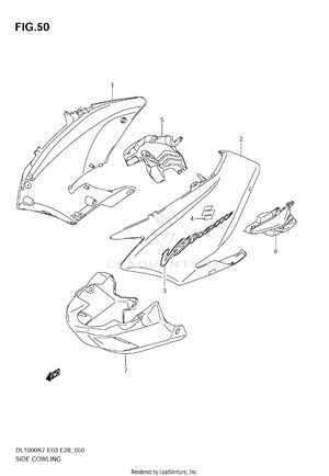 Side Cowling (model K7/k8) Schematic