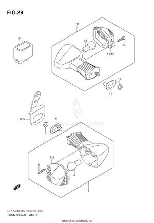 Turn Signal Lamp (model K5) Schematic