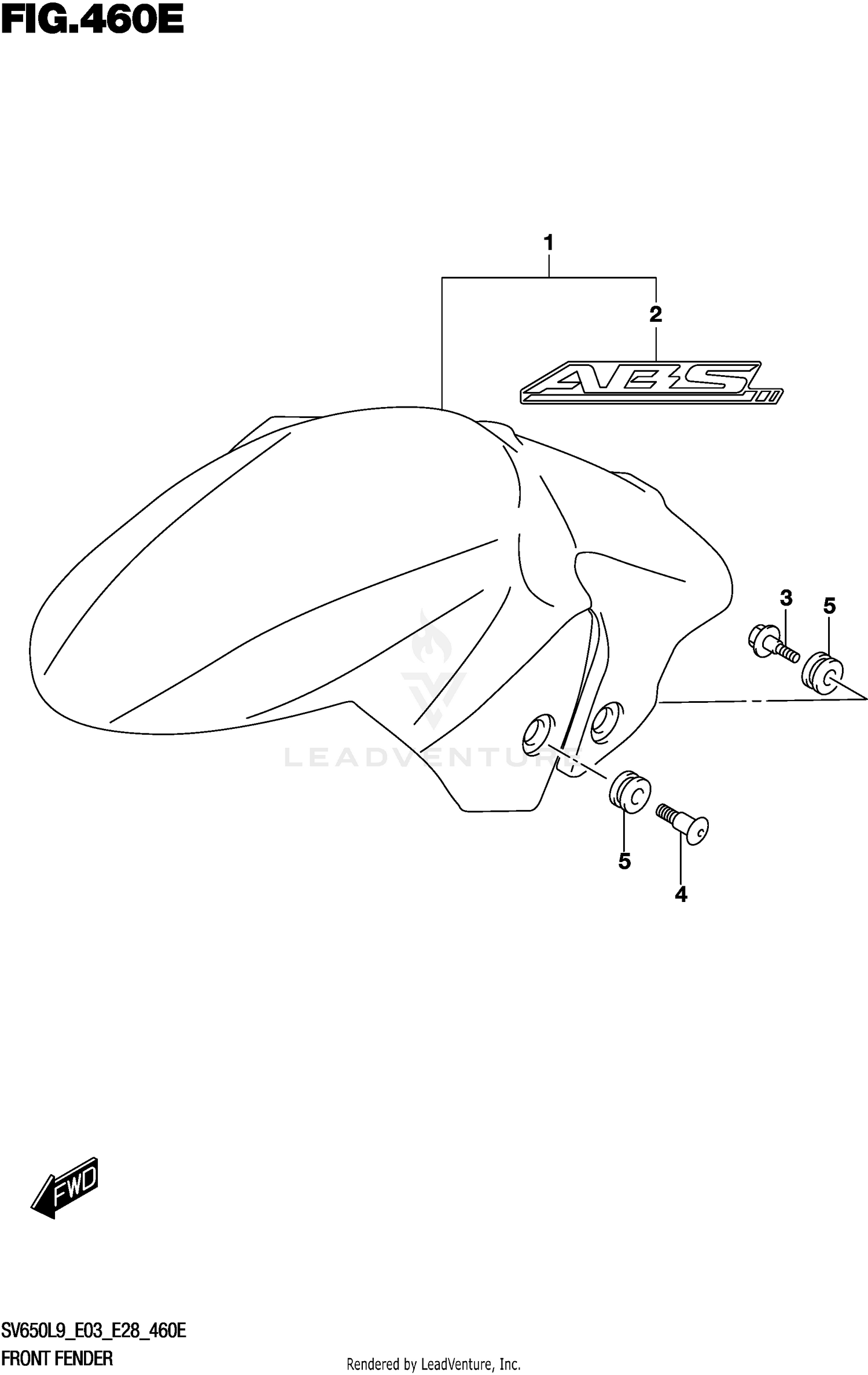 FRONT FENDER (SV650XAL9 E28)