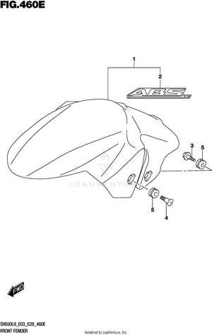 Front Fender (sv650xal9 E28) Schematic