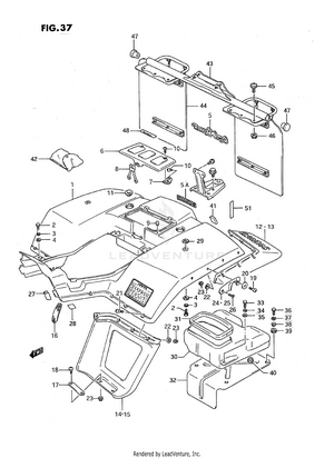 Rear Fender (model J/k/l) Schematic
