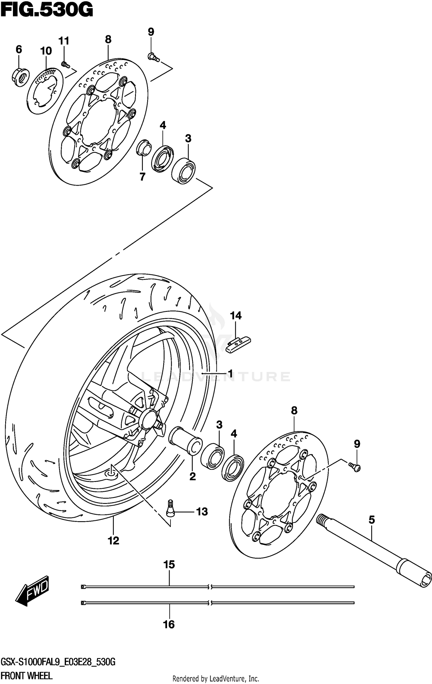 FRONT WHEEL (GSX-S1000FZAL9 E03)