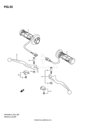 Handle Lever (an400zal3 E28) Schematic