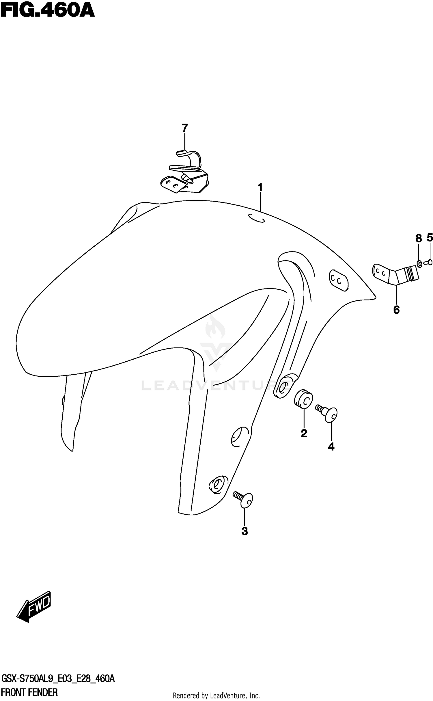 FRONT FENDER (GSX-S750ZL9 E03)