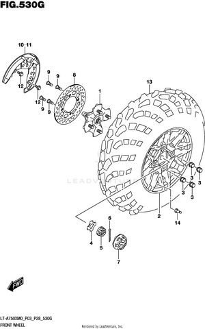 Front Wheel (lt-a750xpzm0 P03) Schematic