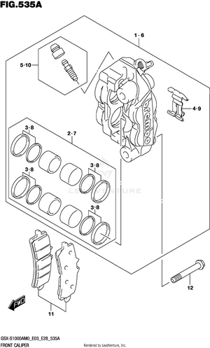 Front Caliper Schematic