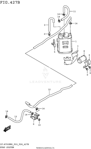 Evap System (lt-a750xpm2 P33) Schematic