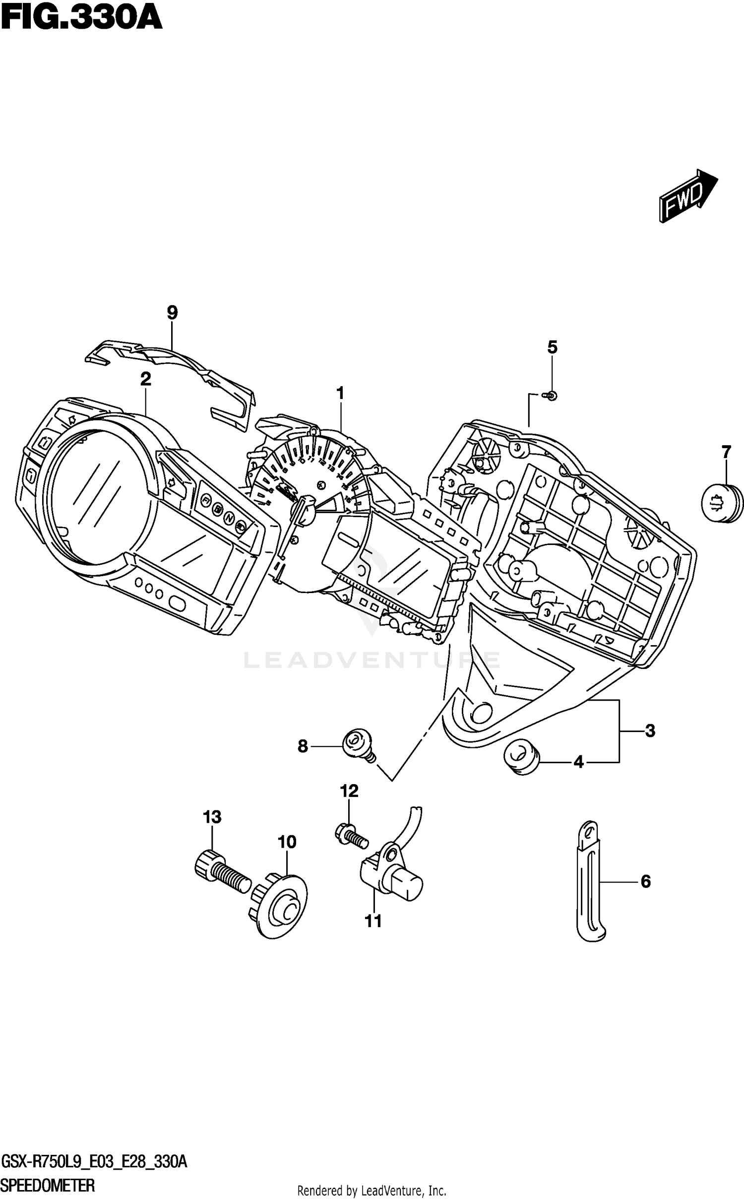SPEEDOMETER (GSX-R750L9 E03)