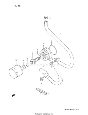 Oil Cooler - Oil Filter Schematic