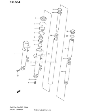 Front Fork Damper (model K1) Schematic