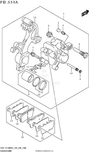 Rear Caliper Schematic