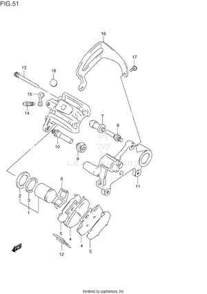 Rear Caliper (model L/m) Schematic