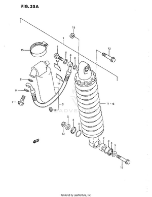 Rear Shock Absorber (k) Schematic