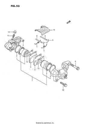 Rear Caliper (model J) Schematic