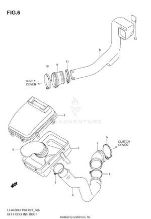 Belt Cooling Duct Schematic