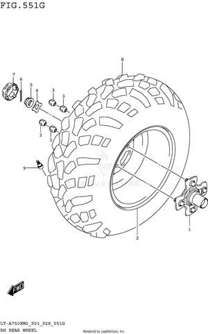 Rh Rear Wheel (lt-a750xpzm2 P03) Schematic