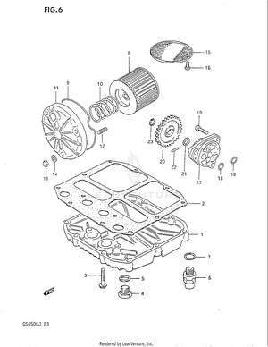 Oil Filter - Oil Pump Schematic