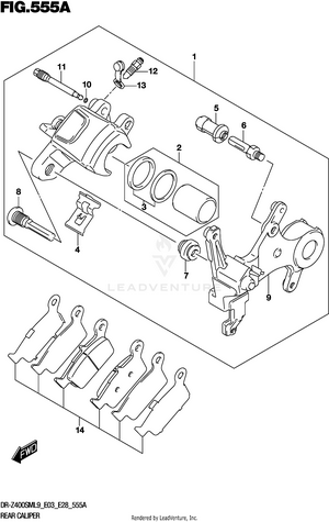 Rear Caliper Schematic