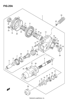 Final Bevel Gear (rear)(model K4/k5/k6/k7) Schematic
