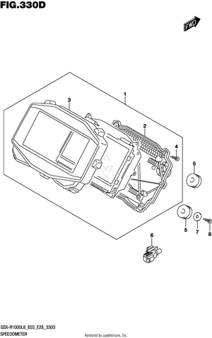 Speedometer (gsx-r1000al8 E28) Schematic