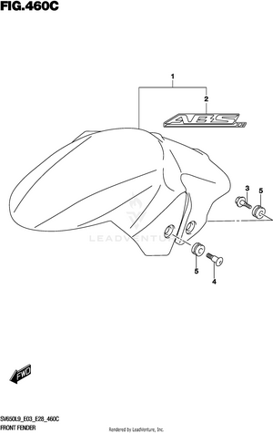 Front Fender (sv650al9 E28) Schematic