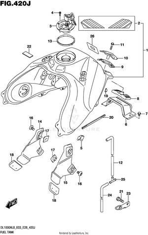 Fuel Tank (dl1000xal8 E33) Schematic