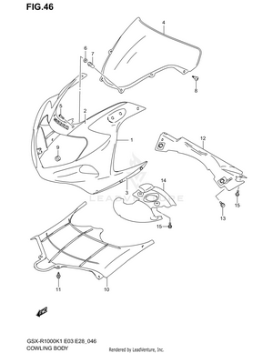 Cowling Body (model K1) Schematic