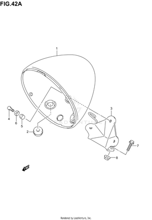 Headlamp Housing (model K5) Schematic