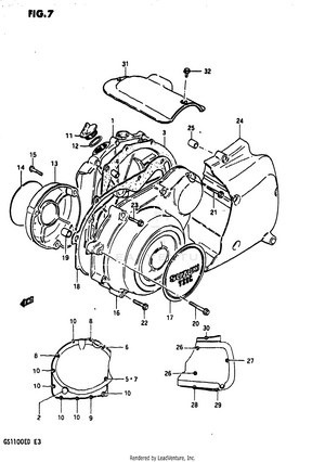 Crankcase Cover (model Z) Schematic